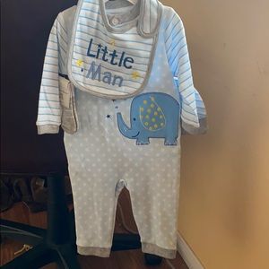 Little Man Cuddle Bear Outfit Size 9M